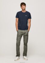 ⁦גברים 4N8XB959 Pepe Jeans dulwich חולצת טריקו מכותנה סרוגת וופל⁩ – תמונה ⁦2⁩