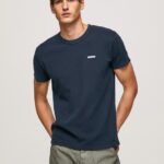 גברים 4N8XB959 Pepe Jeans dulwich חולצת טריקו מכותנה סרוגת וופל