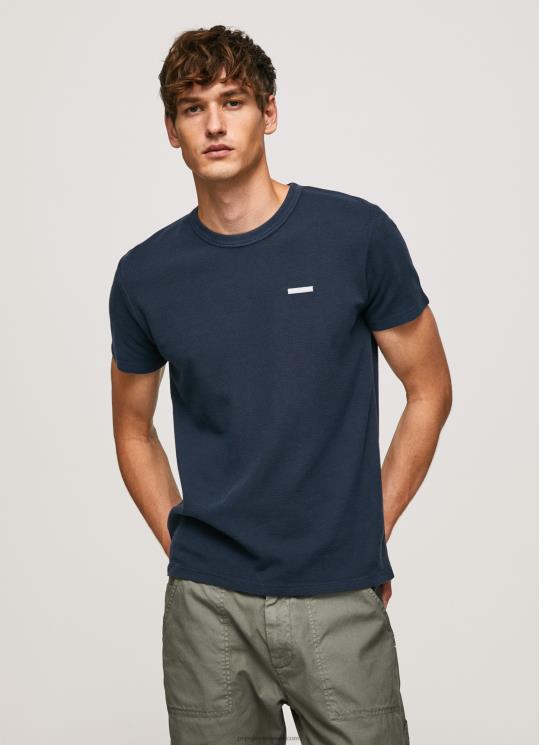 d792d791d7a8d799d79d_4n8xb959_pepe_jeans_dulwich_d797d795d79cd7a6d7aa_d798d7a8d799d7a7d795_d79ed79bd795d7aad7a0d794_d7a1d7a8d795d7.jpg גברים 4N8XB959 Pepe Jeans dulwich חולצת טריקו מכותנה סרוגת וופל – תמונה 1