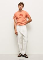 ⁦גברים 4N8XB964 Pepe Jeans תפוז דלעת חולצת טי עם לוגו בלויה⁩ – תמונה ⁦2⁩