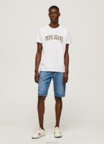 ⁦גברים 4N8XB970 Pepe Jeans לבן חולצה בהדפס לוגו⁩ – תמונה ⁦2⁩