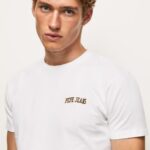 גברים 4N8XB978 Pepe Jeans לבן חולצה בהדפס לוגו
