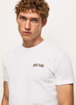 גברים 4N8XB978 Pepe Jeans לבן חולצה בהדפס לוגו