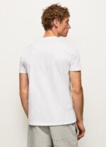 ⁦גברים 4N8XB978 Pepe Jeans לבן חולצה בהדפס לוגו⁩ – תמונה ⁦4⁩