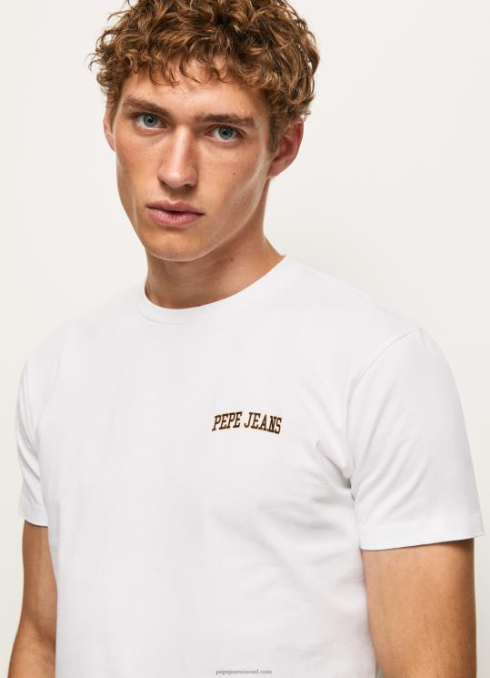 d792d791d7a8d799d79d_4n8xb978_pepe_jeans_d79cd791d79f_d797d795d79cd7a6d794_d791d794d793d7a4d7a1_d79cd795d792d795.jpg גברים 4N8XB978 Pepe Jeans לבן חולצה בהדפס לוגו – תמונה 1