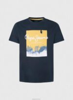 ⁦גברים 4N8XB979 Pepe Jeans dulwich חולצה בהדפס לוגו⁩ – תמונה ⁦5⁩