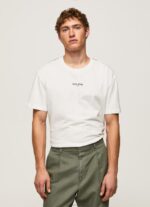 ⁦גברים 4N8XB981 Pepe Jeans לבן חולצה בהדפס תמונות⁩ – תמונה ⁦2⁩
