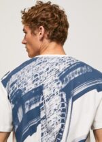 ⁦גברים 4N8XB981 Pepe Jeans לבן חולצה בהדפס תמונות⁩ – תמונה ⁦5⁩
