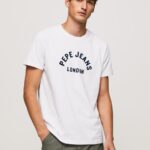 גברים 4N8XB982 Pepe Jeans לבן חולצה בהדפס לוגו