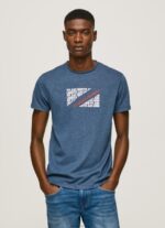 גברים 4N8XB986 Pepe Jeans jarman חולצת טריקו עם הדפס לוגו משיש