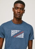 ⁦גברים 4N8XB986 Pepe Jeans jarman חולצת טריקו עם הדפס לוגו משיש⁩ – תמונה ⁦3⁩