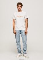 ⁦גברים 4N8XB992 Pepe Jeans צבע קרם חולצה בהדפס לוגו⁩ – תמונה ⁦2⁩