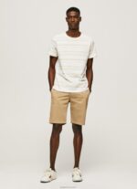 ⁦גברים 4N8XB994 Pepe Jeans צבע קרם חולצת טריקו בהדפס פסים⁩ – תמונה ⁦2⁩