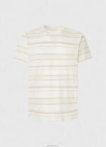 ⁦גברים 4N8XB994 Pepe Jeans צבע קרם חולצת טריקו בהדפס פסים⁩ – תמונה ⁦5⁩