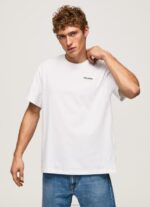גברים 4N8XB997 Pepe Jeans לבן חולצה בהדפס לוגו