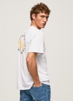 ⁦גברים 4N8XB997 Pepe Jeans לבן חולצה בהדפס לוגו⁩ – תמונה ⁦4⁩