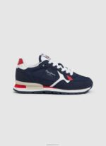 יֶלֶד 4N8XB1528 Pepe Jeans חיל הים נעלי ספורט משולבות brit heritage