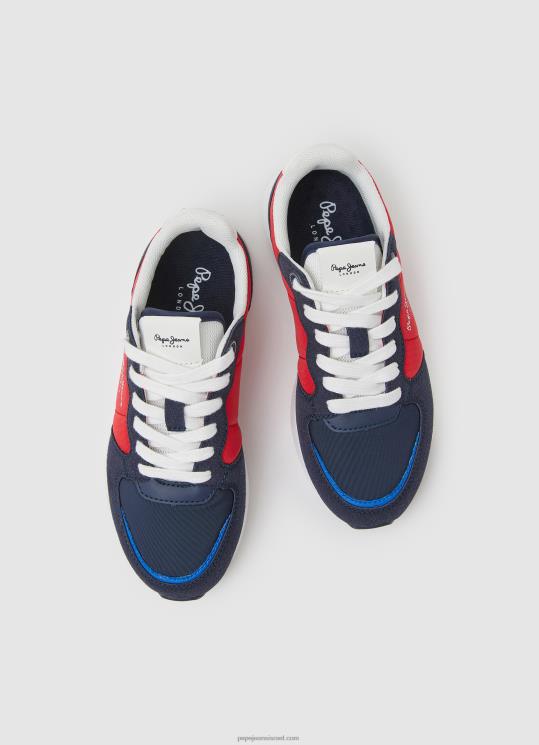 ⁦יֶלֶד 4N8XB1538 Pepe Jeans חיל הים נעלי ריצה של london pro vint⁩ – תמונה ⁦2⁩