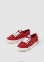 ⁦יֶלֶד 4N8XB1544 Pepe Jeans אָדוֹם סניקרס בייסיק של בריידי⁩ – תמונה ⁦3⁩