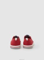 ⁦יֶלֶד 4N8XB1544 Pepe Jeans אָדוֹם סניקרס בייסיק של בריידי⁩ – תמונה ⁦4⁩