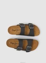 ⁦יֶלֶד 4N8XB1548 Pepe Jeans שָׁחוֹר סנדלים אנטומיים כפולים של קנזס⁩ – תמונה ⁦2⁩