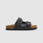 יֶלֶד 4N8XB1548 Pepe Jeans שָׁחוֹר סנדלים אנטומיים כפולים של קנזס