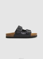 יֶלֶד 4N8XB1548 Pepe Jeans שָׁחוֹר סנדלים אנטומיים כפולים של קנזס