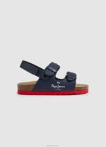 יֶלֶד 4N8XB1549 Pepe Jeans חיל הים סנדלים אנטומיים כפולים של קנזס