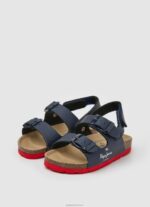 ⁦יֶלֶד 4N8XB1549 Pepe Jeans חיל הים סנדלים אנטומיים כפולים של קנזס⁩ – תמונה ⁦3⁩