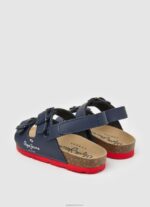 ⁦יֶלֶד 4N8XB1549 Pepe Jeans חיל הים סנדלים אנטומיים כפולים של קנזס⁩ – תמונה ⁦4⁩