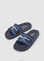 ⁦יֶלֶד 4N8XB1552 Pepe Jeans חיל הים סליידר לוגו כפכפי חוף⁩ – תמונה ⁦3⁩
