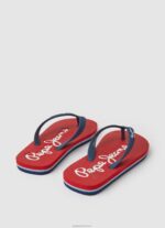 ⁦יֶלֶד 4N8XB1556 Pepe Jeans אָדוֹם bay beach כפכפי חוף בסיסיים⁩ – תמונה ⁦4⁩