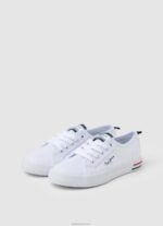 ⁦יֶלֶד 4N8XB1560 Pepe Jeans לבן סניקרס בייסיק של בריידי⁩ – תמונה ⁦3⁩