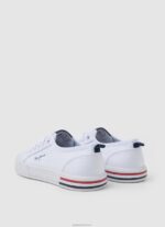 ⁦יֶלֶד 4N8XB1560 Pepe Jeans לבן סניקרס בייסיק של בריידי⁩ – תמונה ⁦4⁩