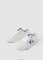 ⁦יֶלֶד 4N8XB1562 Pepe Jeans לבן נעלי ספורט מגופרות בדגל אלן⁩ – תמונה ⁦3⁩