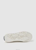 ⁦יֶלֶד 4N8XB1562 Pepe Jeans לבן נעלי ספורט מגופרות בדגל אלן⁩ – תמונה ⁦5⁩
