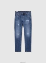 ⁦יֶלֶד 4N8XB1579 Pepe Jeans דֵנִים סוף סוף ג'ינס סקיני בגזרה נמוכה⁩ – תמונה ⁦4⁩