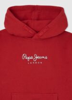 ⁦יֶלֶד 4N8XB1581 Pepe Jeans סטודיו אדום מגשר עם קפוצ'ון כותנה⁩ – תמונה ⁦3⁩
