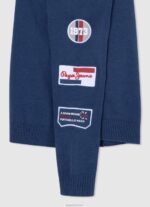 ⁦יֶלֶד 4N8XB1597 Pepe Jeans jarman ג'רזי כותנה עם פרטים משובצים⁩ – תמונה ⁦3⁩
