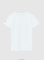 ⁦יֶלֶד 4N8XB1609 Pepe Jeans לבן חולצת דגל ולוגו⁩ – תמונה ⁦2⁩