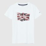 יֶלֶד 4N8XB1609 Pepe Jeans לבן חולצת דגל ולוגו