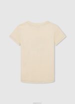 ⁦יֶלֶד 4N8XB1615 Pepe Jeans שֶׁנהָב חולצת טי עם לוגו בלויה⁩ – תמונה ⁦2⁩