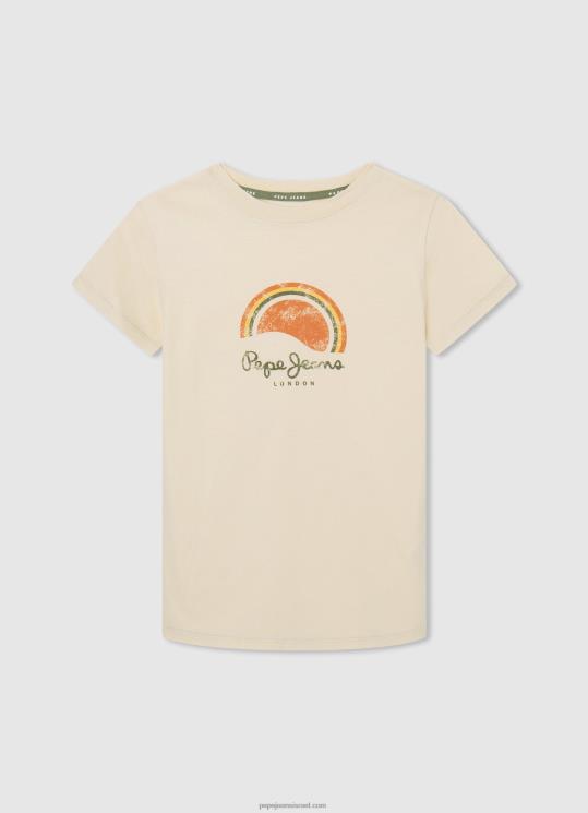 d799d6b6d79cd6b6d793_4n8xb1615_pepe_jeans_d7a9d6b6d781d7a0d794d6b8d791_d797d795d79cd7a6d7aa_d798d799_d7a2d79d_d79cd795d792d795_d7.jpg יֶלֶד 4N8XB1615 Pepe Jeans שֶׁנהָב חולצת טי עם לוגו בלויה – תמונה 1