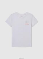 ⁦יֶלֶד 4N8XB1621 Pepe Jeans תפוז דלעת חולצת טריקו אפקט דהוי⁩ – תמונה ⁦3⁩
