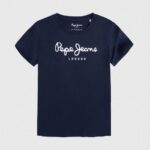 יֶלֶד 4N8XB1622 Pepe Jeans חיל הים חולצת טריקו בסיסית לוגו