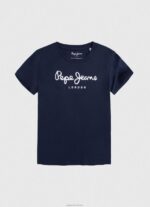 יֶלֶד 4N8XB1622 Pepe Jeans חיל הים חולצת טריקו בסיסית לוגו