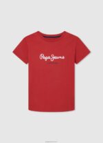 ⁦יֶלֶד 4N8XB1626 Pepe Jeans שֶׁנהָב חולצה בהדפס לוגו⁩ – תמונה ⁦3⁩