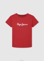 ⁦יֶלֶד 4N8XB1627 Pepe Jeans לבן חולצת טריקו מודפסת על כל הגוף⁩ – תמונה ⁦4⁩