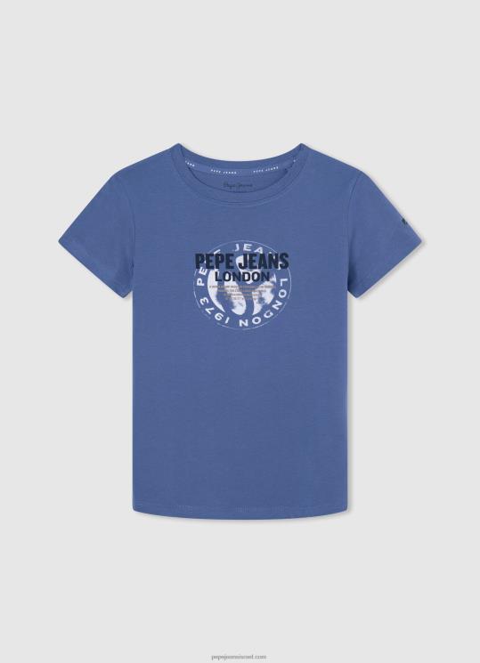 d799d6b6d79cd6b6d793_4n8xb1633_pepe_jeans_d790d795d796d799_d797d795d79cd7a6d7aa_d798d7a8d799d7a7d795_d79bd795d7aad7a0d794_d79cd7.jpg יֶלֶד 4N8XB1633 Pepe Jeans אוזי חולצת טריקו כותנה לוגו מודפס – תמונה 1