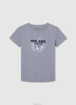 ⁦יֶלֶד 4N8XB1636 Pepe Jeans זוהר חולצת טריקו בסיסית לוגו⁩ – תמונה ⁦4⁩